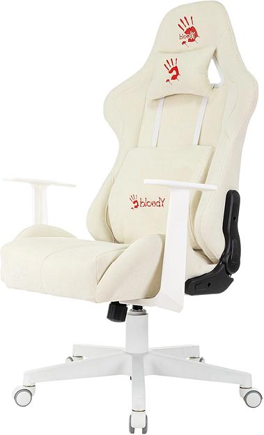 Кресло игровое A4Tech Bloody GC-570 белый сиденье белый с подголов. крестов. пластик пластик белый фото 3