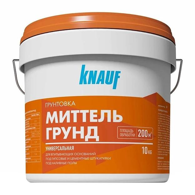 Грунтовка Knauf Миттельгрунд для впитывающих оснований 10кг фото 1