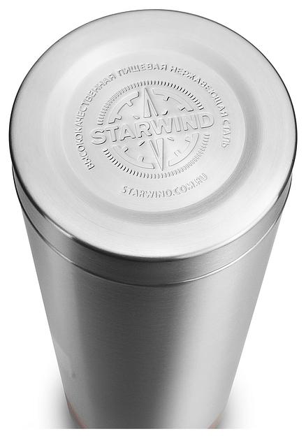 Термос Starwind 10-1000 1л. серебристый/красный картонная коробка фото 7