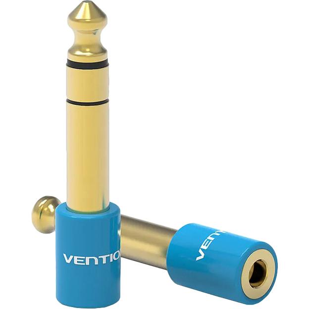 Переходник Vention Jack 3.5 mm F/6,5 mm M Переходник Vention mini Jack 3.5 mm F/Jack 6.5 mm M (VAB-S01-L) фото 3