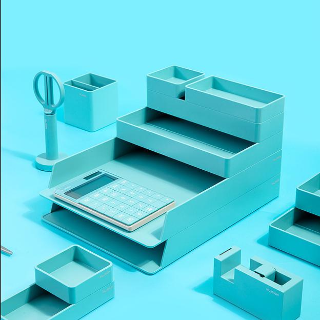 Органайзер настольный Deli ENS001blue Nusign синий пластик фото 4