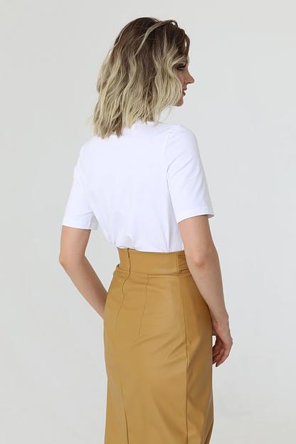 Футболка с V-образным вырезом, белый, опт фото 2