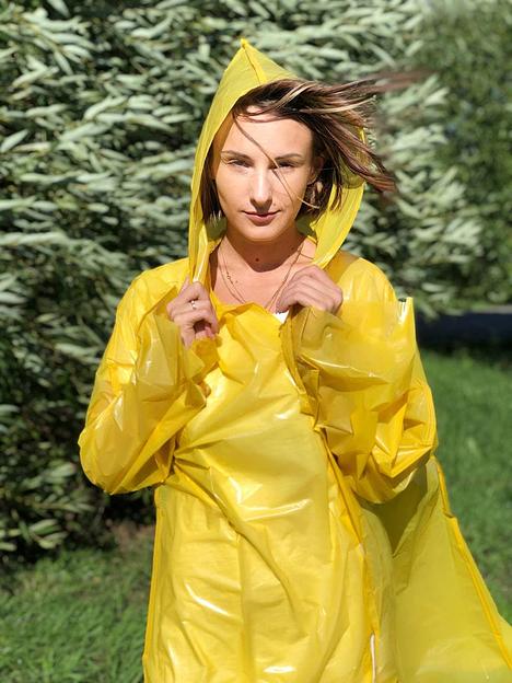 Плащ-дождевик с капюшоном ZRC длинный, плёнка фото 1