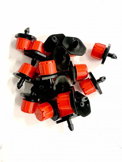 Капельница регулируемая 0-70 л/ч красная фото 2