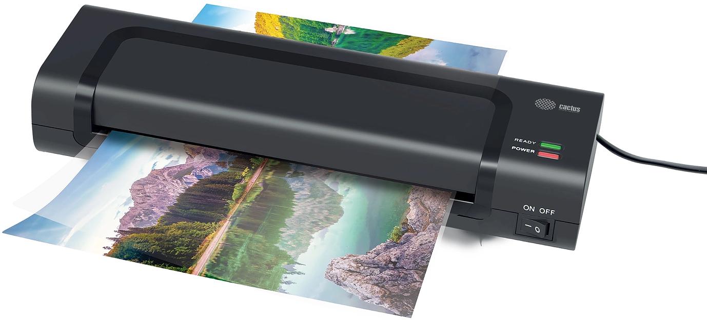 Ламинатор Cactus CS-LAB-C1 черный A4 (70-125мкм) 25см/мин (2вал.) лам.фото фото 1