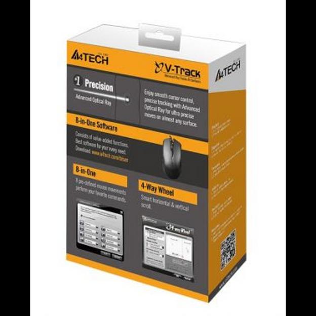 Мышь A4Tech OP-760 черный оптическая (1000dpi) USB (3but) фото 4