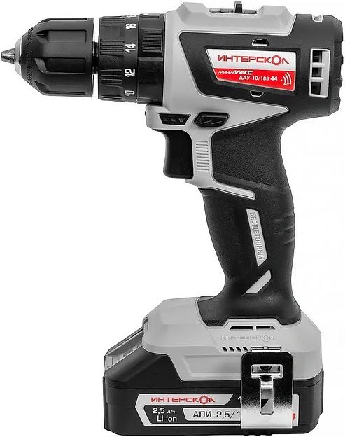 ИНТЕРСКОЛ ДАУ-10/18В 44 МиниМАКС бесщеточная аккум. дрель-шуруп [769.2.2.45] { Li-ion, кейс, 2 аккум., 2,5 Ач, ЗУ } фото 2