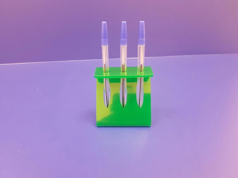 Подставка для ручек карандашей кистей 3 секции ( Z-образные, цвет зеленый) фото 3
