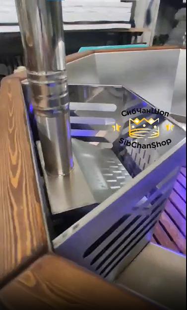 Банный чан «Фурако 2300» восьмигранный на 6-8 человек, сталь 430 фото 6