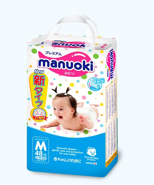 Подгузники-трусики Manuoki «Panties 3Ds» размер M (6-11 кг) 48 шт фото 1