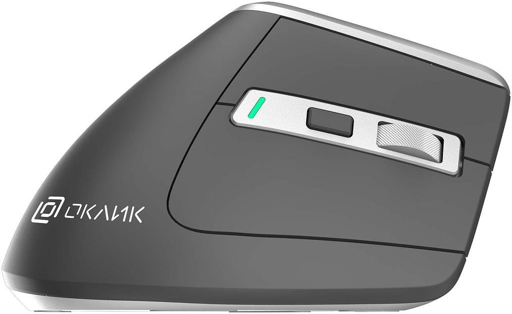 Мышь Оклик 991MW серый оптическая (2400dpi) silent беспроводная BT/Radio USB для ноутбука (7but) фото 1