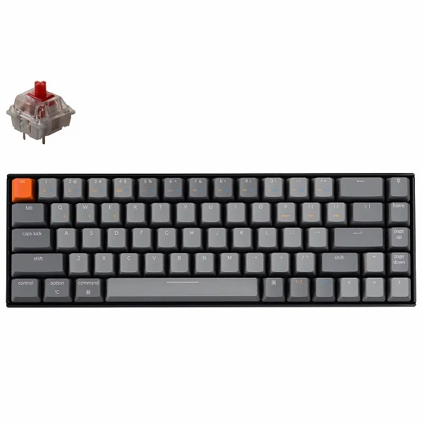 Клавиатура Keychron K6 68 Key Gateron  White LED Red фото 1