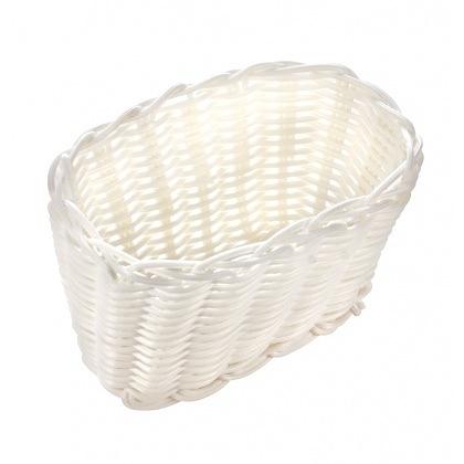 Корзина для хлеба овальная 16*10*10 см. белая п/п /1/144/ фото 1
