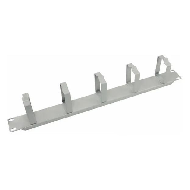 Rexant 04-0305 Органайзер кабельный горизонтальный, 19", 1U, 5 колец глубиной 45 мм, металл, RAL 7035 фото 1