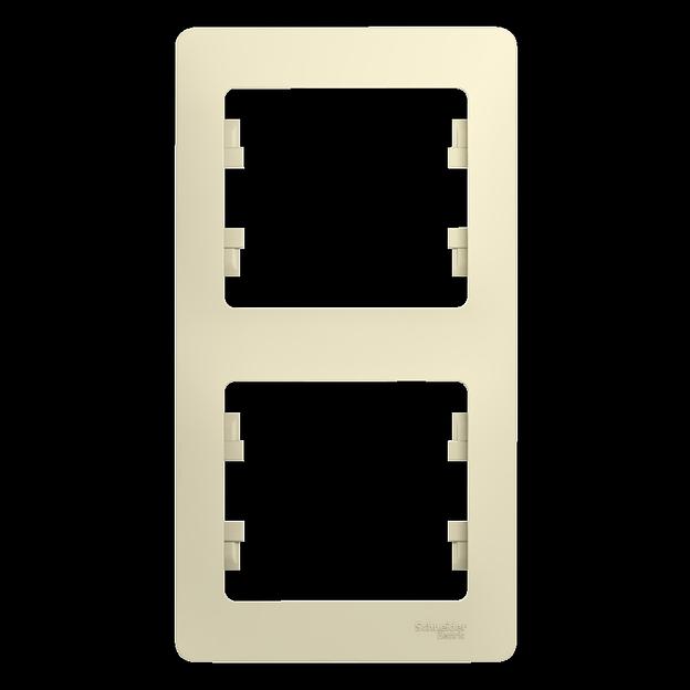 Systeme electric GSL000206 GLOSSA 2-постовая РАМКА, вертикальная, БЕЖЕВЫЙ фото 1