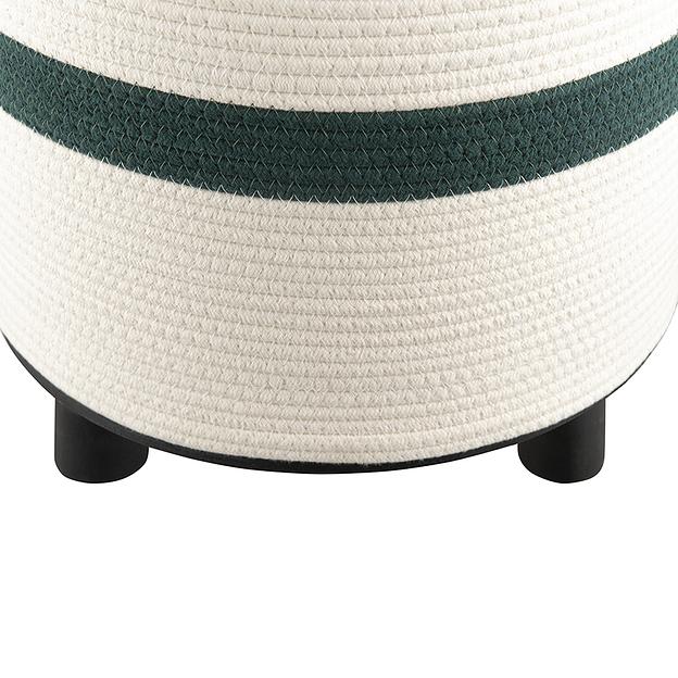 Пуф Andrin, светло-бежевый/зеленый фото 7