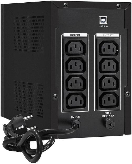 Exegate EP285496RUS ИБП ExeGate SpecialPro UNB-1500.LED.AVR.C13.RJ.USB <1500VA/950W, LED, AVR, 6*IEC-C13, RJ45/11, USB, Black> фото 2