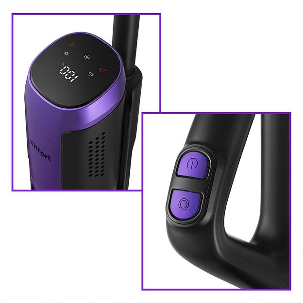 Пылесос моющий Kitfort КТ-5176 200Вт черный/фиолетовый фото 3