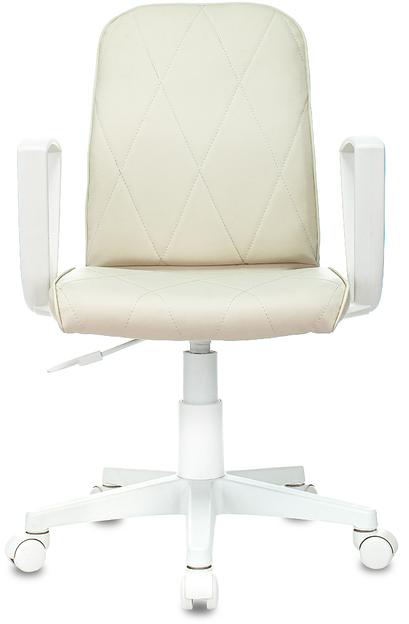Кресло Бюрократ CH-W327 слоновая кость OR-10 эко.кожа крестов. пластик пластик белый фото 2