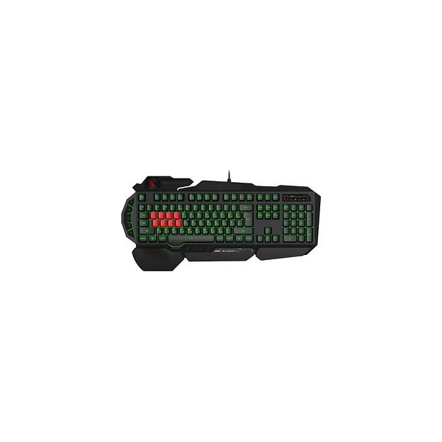 Клавиатура A4TECH Bloody B318, USB, c подставкой для запястий, черный фото 1