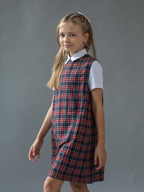 Сарафан школьный в клетку на девочку KristiKlo ОПТ фото 7