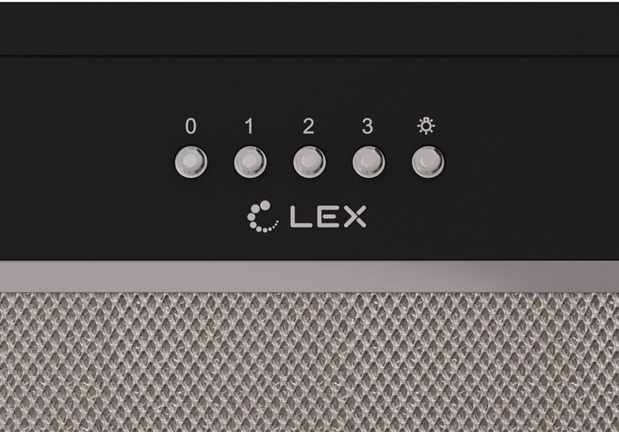 Вытяжка встраиваемая Lex Hyper 600 BL черный управление: кнопочное (1 мотор) фото 5