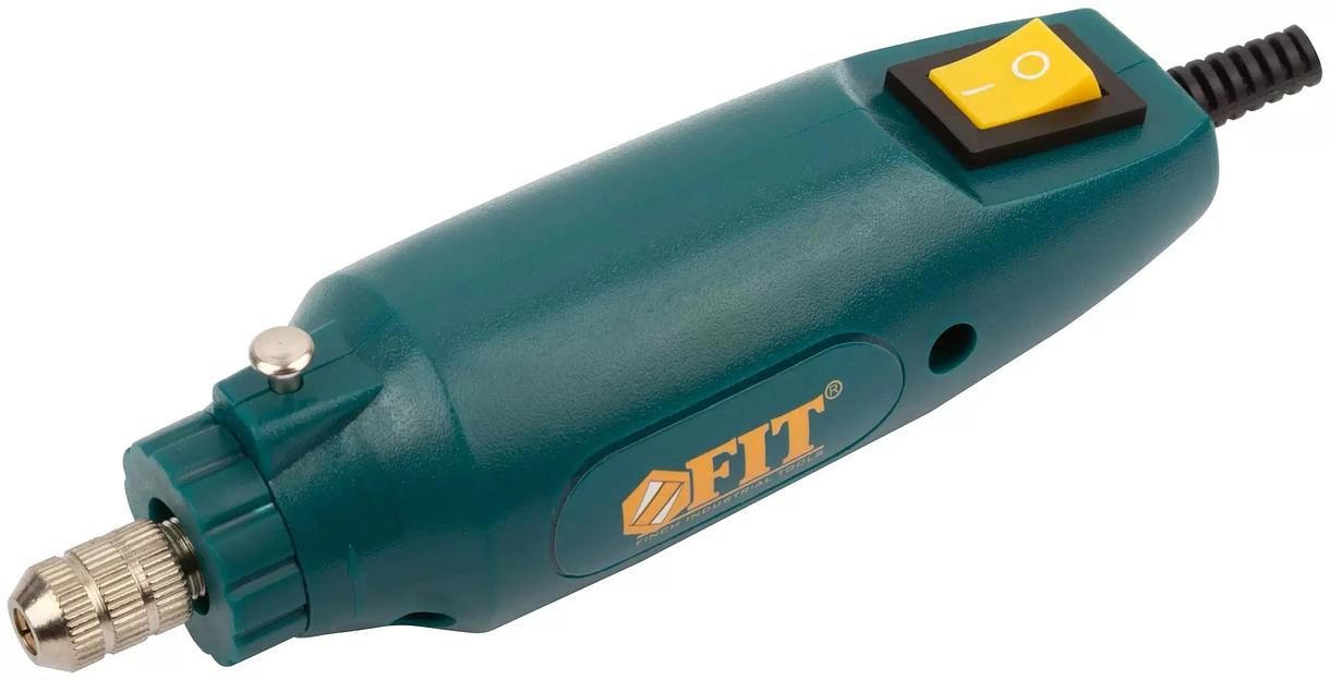 Мини-дрель FIT 80530 12 Вт; 12000 об/мин; 3,2 мм; адаптер; набор насадок; пластик. кейс фото 1