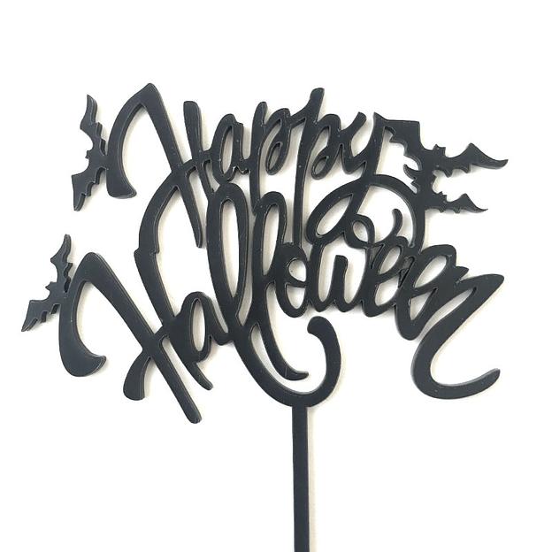 Топпер Happy Halloween 2 черный пластик  фото 1