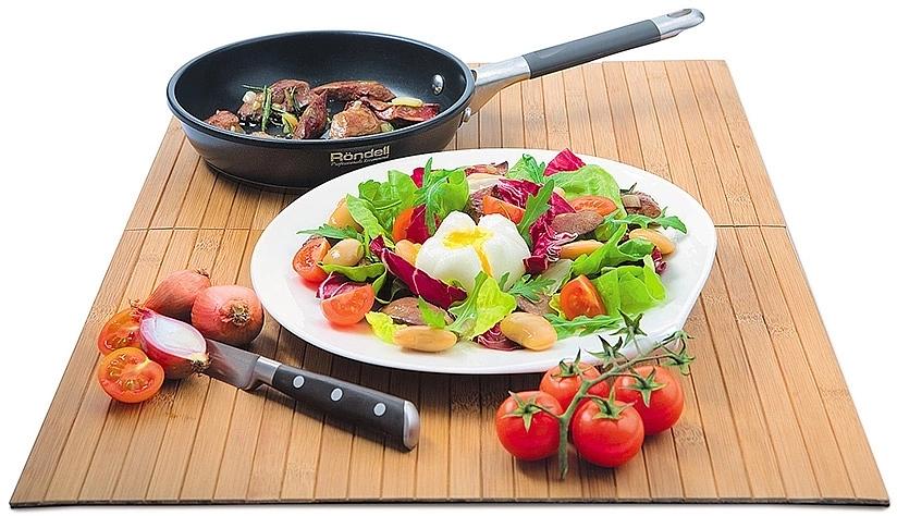 Сковорода Rondell Stern RDS-1264 круглая 26см покрытие: Excalibur (с крышкой) серый фото 6