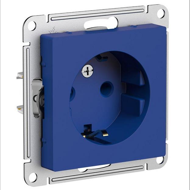Розетка AtlasDesign 16А с заземл. механизм аквамарин SE ATN001143 фото 1