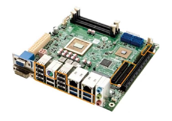 Промышленная процессорная плата KINO-KX-U6580, Mini-ITX, поддержка процессора Zhaoxin KX-U6580, 2.5 ГГц, чипсет Zhaoxin ZX-200, DDR4 2666 MГц, до 64 Гб, 4 х SATA 6 Гб/с, 1 х VGA, 1 x DVI-I, 2 х GbE LAN, 10 x USB 2.0, 4 x USB 3.2 Gen1, 10 x внутренний RS-2 фото 1