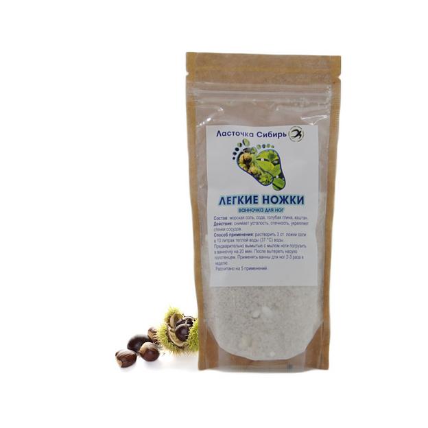 Ванночка для ног с морской солью «Легкие ножки» 200 г, опт фото 1