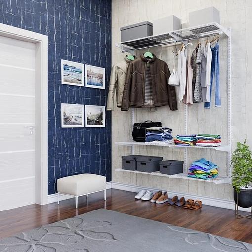 Система хранения «Гардеробная система в прихожую белая 450» фото 1