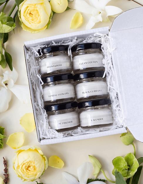 Подарочный набор ароматических свечей 6 minis «Цветочный» ОПТ фото 1