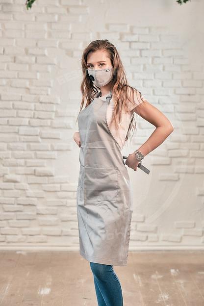 Комплект серый Фартук Satori + Маска FSK опт фото 1
