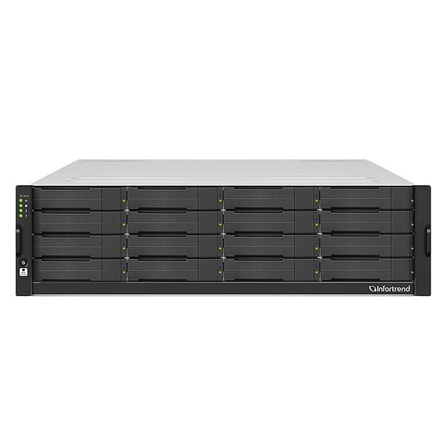 Сетевой накопитель Infortrend GSi 5016GU-F 3U/16bay, single controller system including 1xIntel Xeon E-2278GE CPU, 2x8GB memory, 1x12Gb/s SAS EXP ports, 4x1GbE LAN ports, 2xGraphic card slots, 2x(PSU+FAN Module), 16xHDD trays and 1xRackmount kit фото 1