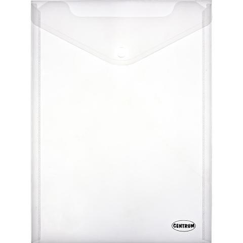 Папка-конверт на кнопке, А4, вертикальный, 0,16мм, прозрачно-белый, Centrum фото 1