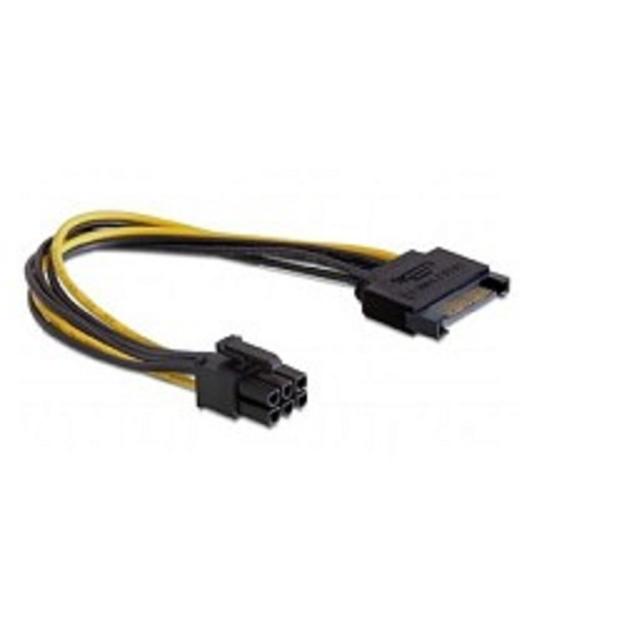 Cablexpert Разветвитель питания SATA->PCI-Express 6pin, для подключения в/к PCI-Е (6pin) к б/п ATX (CC-PSU-SATA) фото 1