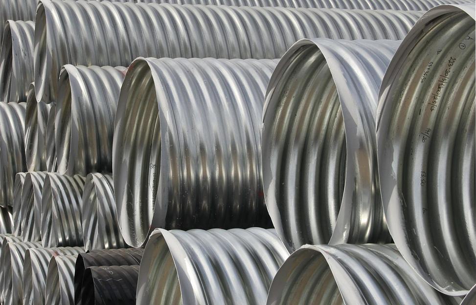 Спиральновитая металлическая гофрированная труба СВМГТ 2600х3 мм фото 1