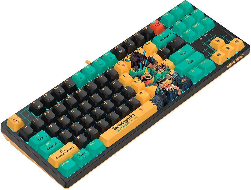 Клавиатура A4Tech Bloody AT87 Renegade механическая черный/зеленый USB for gamer LED (AT87) фото 4