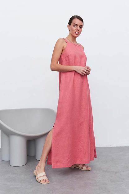 Сарафан длинный D010_1_ROSE/Розовый фото 1