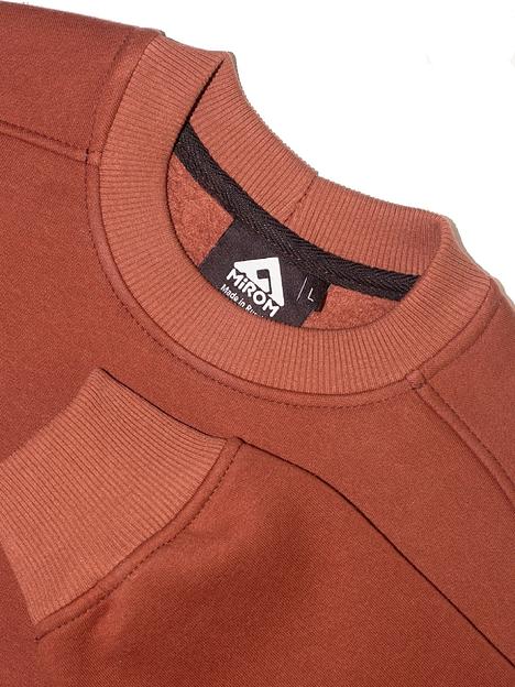 Свитшот с начесом мужской, Mirom, коричневый, опт фото 2