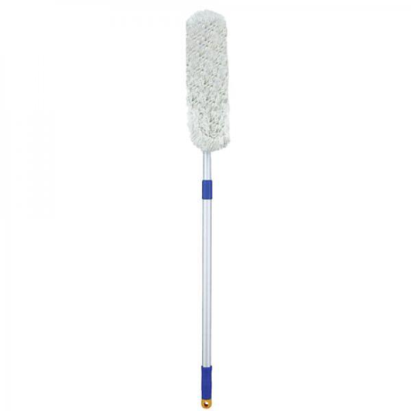 Швабра-рамка 40 см, алюминиевый телескопический черенок 130 см (резьба 1,6 см), МОП хлопок, ЛАЙМА (601464) фото 3