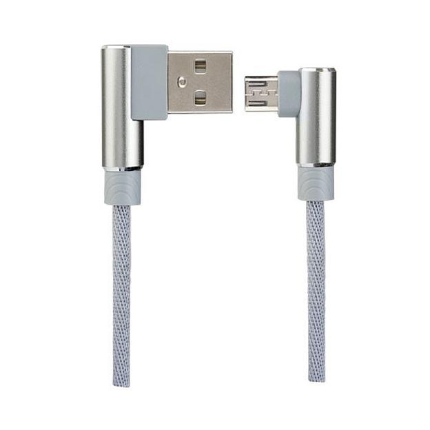 PERFEO Кабель USB2.0 A вилка - Micro USB вилка, угловой, серый, длина 1 м., бокс (U4805) фото 1