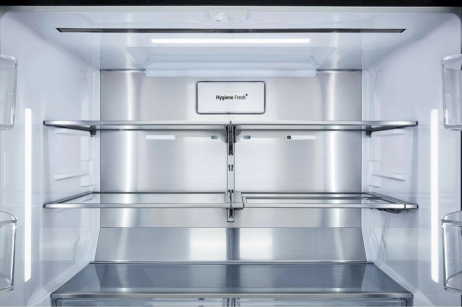 Холодильник LG GR-X24FQEKM бежевый/черный (трехкамерный) фото 8