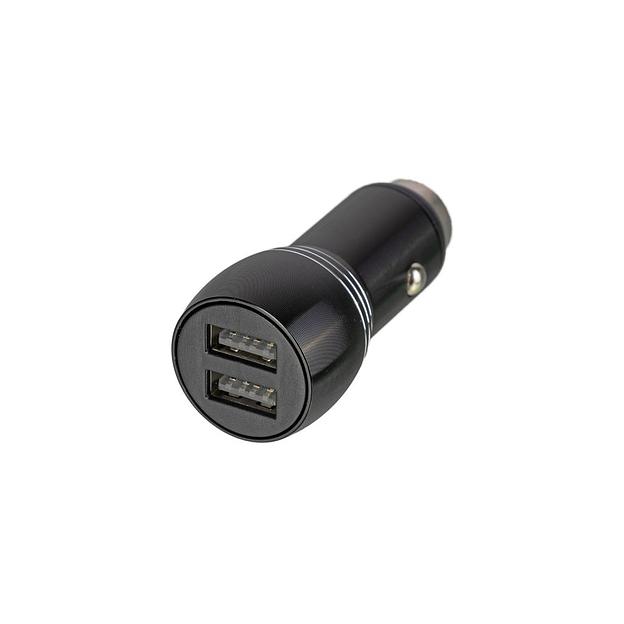 Автомобильное зарядное устройство Wiiix UCC-2-17B, 2xUSB-A, 12Вт, 2.4A, черный фото 1