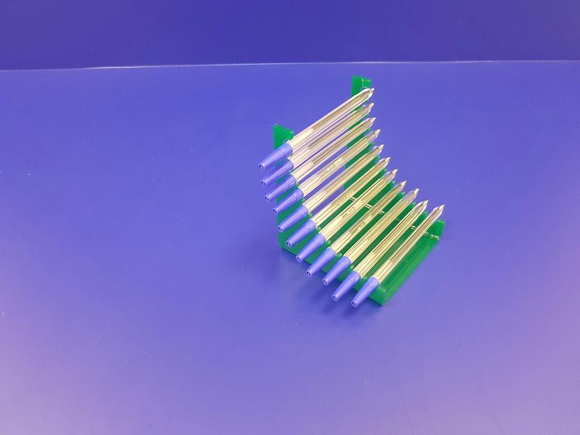 Подставка для ручек карандашей кистей 12 секции (горка радиус, цвет зеленый) фото 1