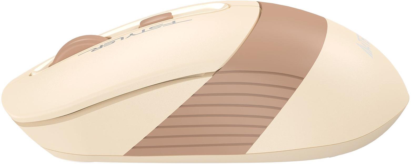 Мышь A4Tech Fstyler FG10CS Air бежевый/коричневый оптическая (2000dpi) silent беспроводная USB для ноутбука (4but) фото 5