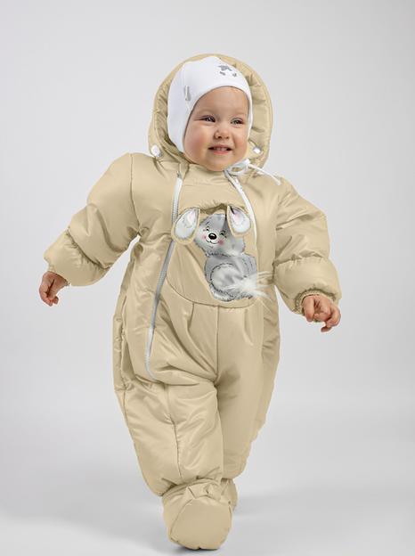 Комбинезон-конверт «Трансформер», Зима, Светло-бежевый арт 147шм (80 см) фото 5