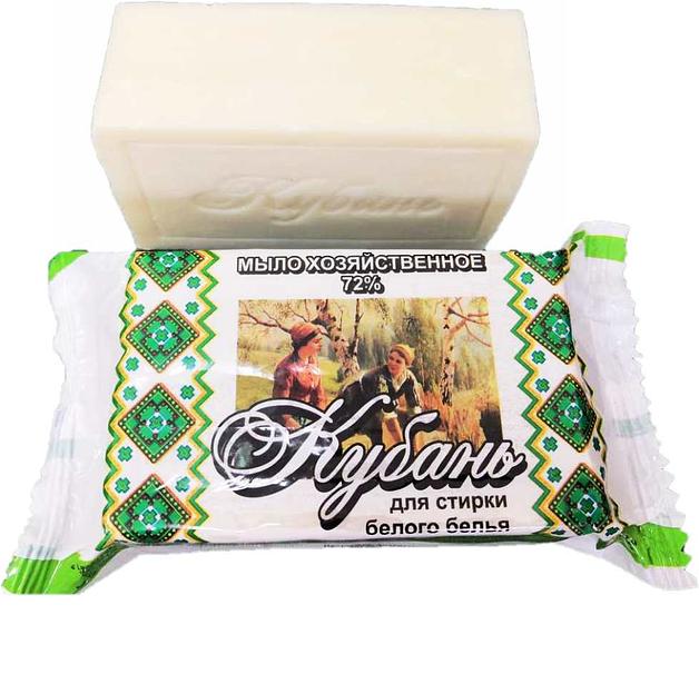 Мыло хозяйственное 72% Кубань для стирки белого белья 200 г фото 1